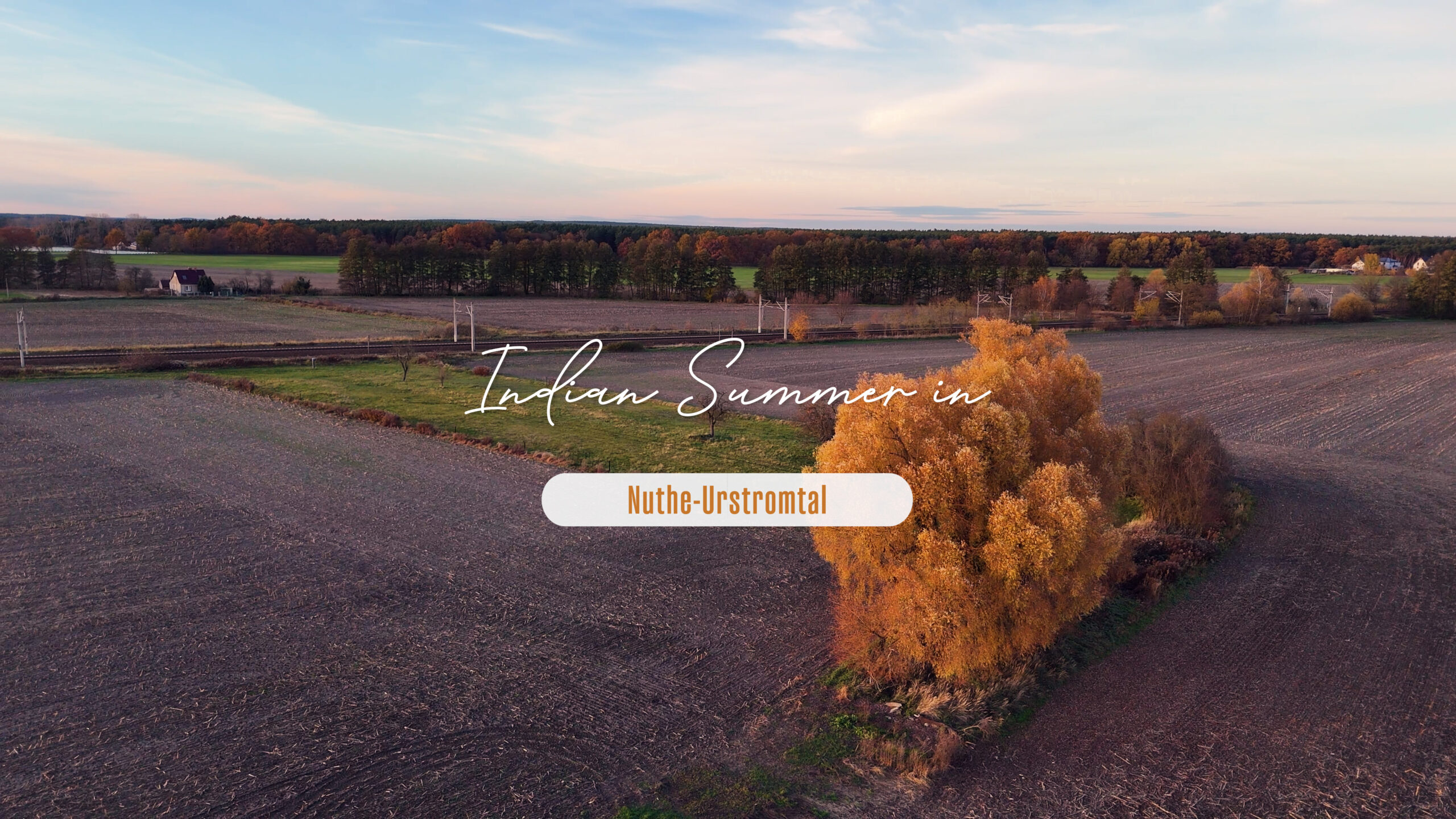 Drohnenvideo Herbst Nuthe-Urstromtal
